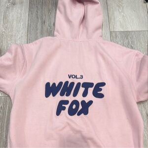 White Fox Pink Hoodie